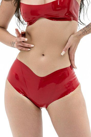 Латексні трусики "TINA02". Червоні LP-TINA01-RED-XS фото